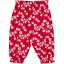 Pantaloni comozi roșii cu imprimeu floricele albe