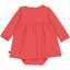 Rochie tip body cu imprimeu steluțe și mânecă lungă, roșu cranberry