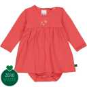 Rochie tip body cu imprimeu steluțe și mânecă lungă, roșu cranberry