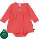 Rochie tip body cu imprimeu steluțe și mânecă lungă, roșu cranberry