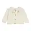 Cardigan tricotat cu imprimeu floricele, crem