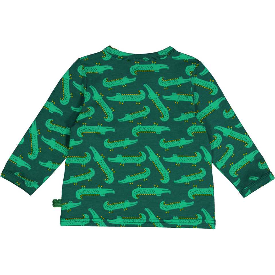 Bluza cu imprimeu crocodil, verde