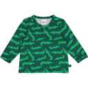 Bluza cu imprimeu crocodil, verde