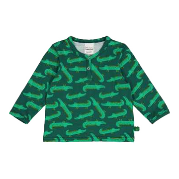 Bluza cu imprimeu crocodil, verde