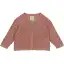 Cardigan tricotat roz din bumbac organic