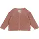 Cardigan tricotat roz din bumbac organic