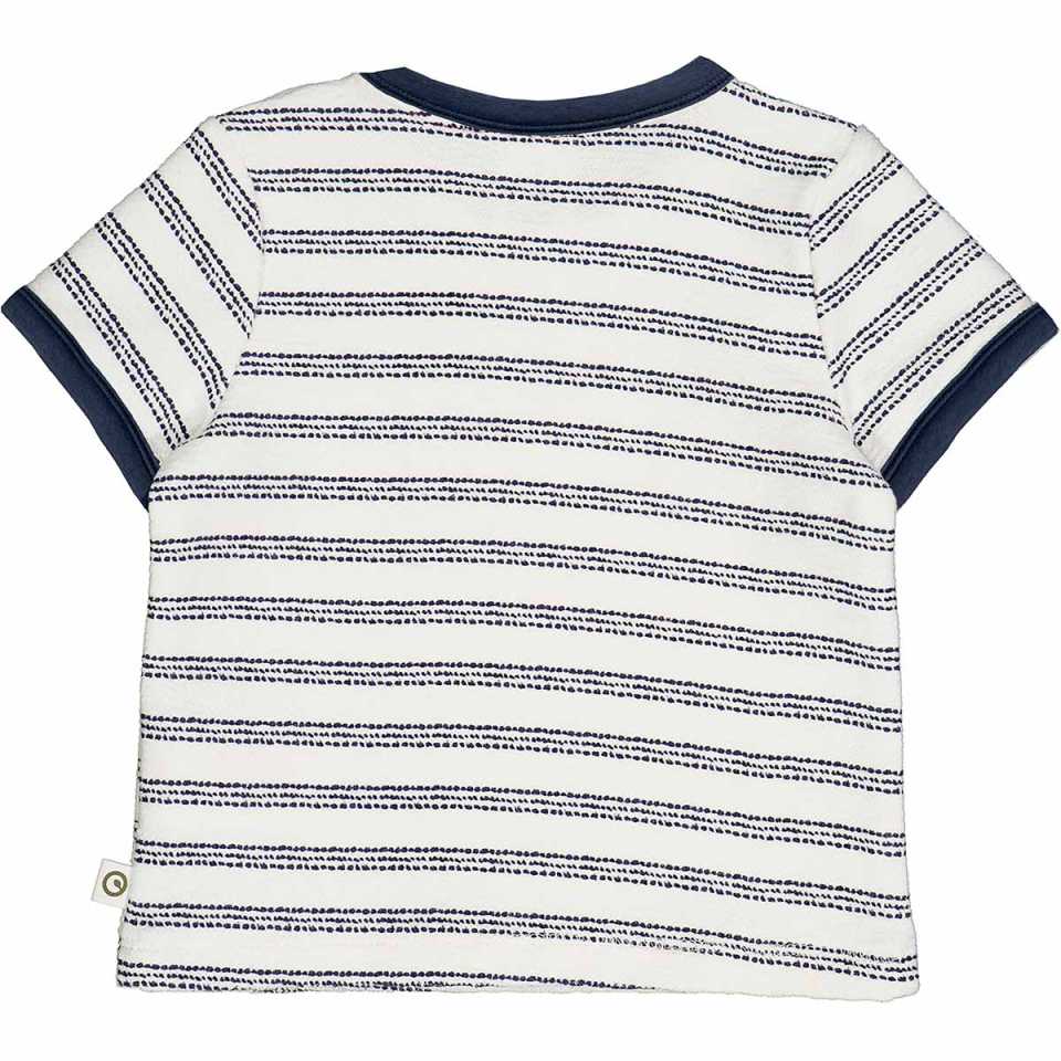 Tricou copii cu dungi bleumarin