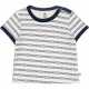 Tricou copii cu dungi bleumarin