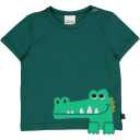 Tricou cu imprimeu crocodil, verde