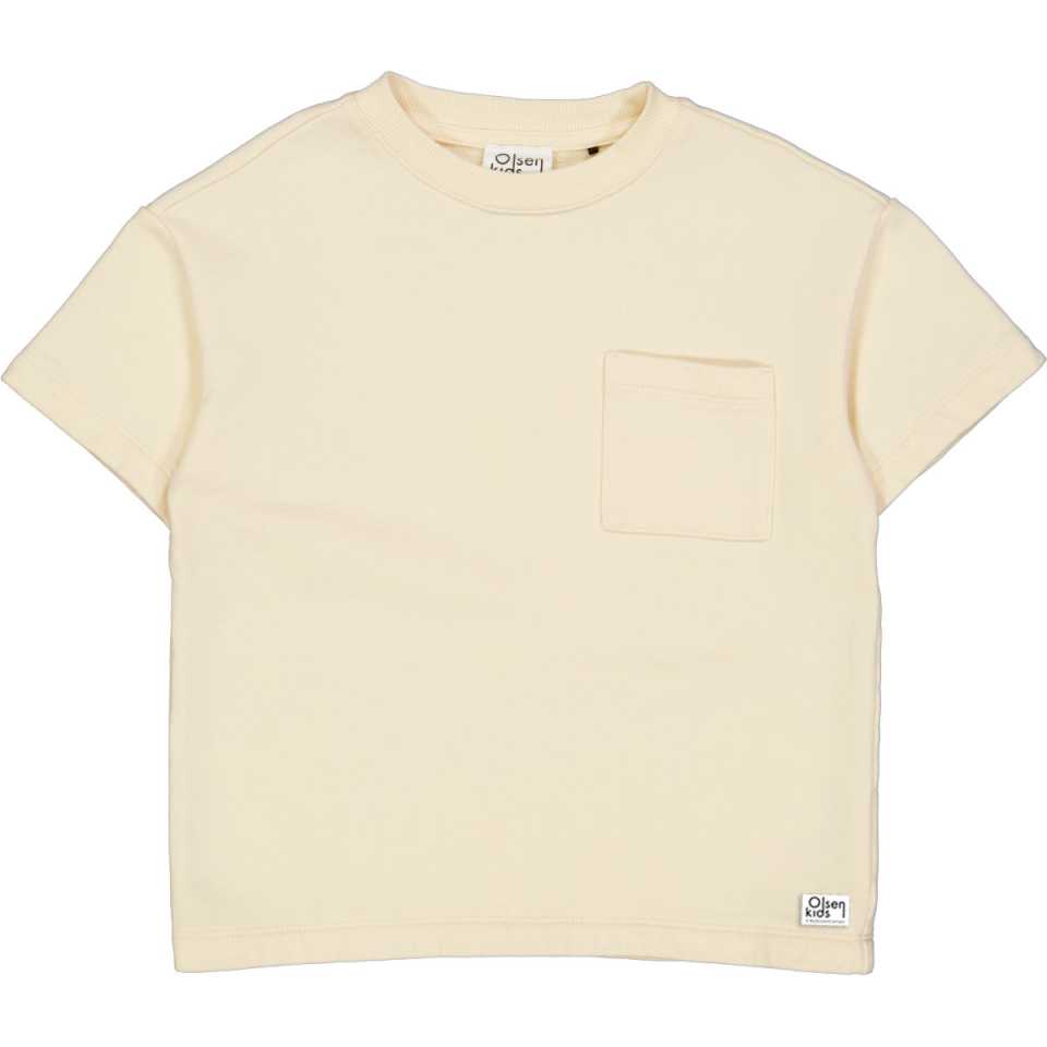 Tricou gros pentru copii, crem