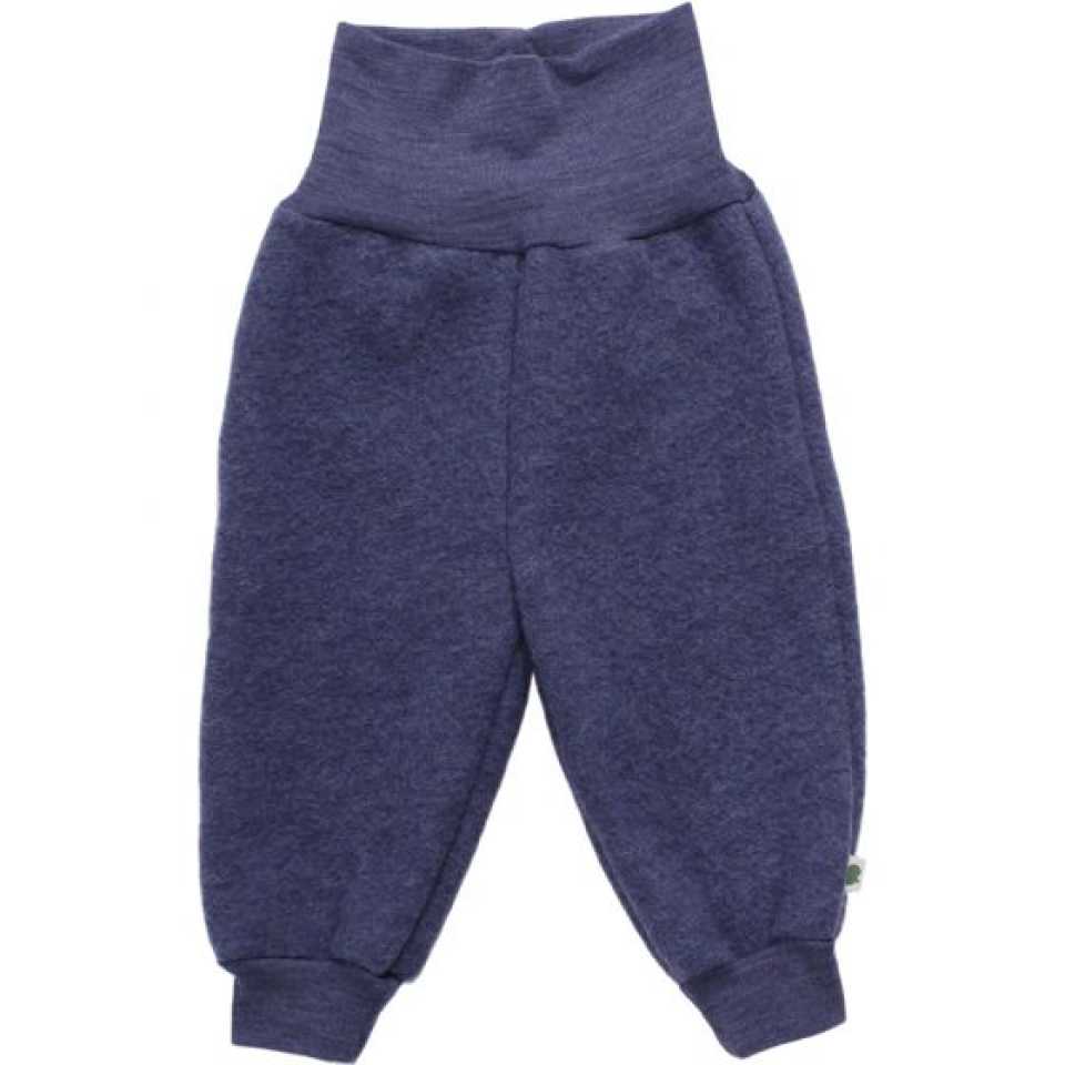Pantaloni bleumarin din lână merinos pentru copii
