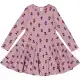 Rochie Deco învârticioasă cu imprimeu floricele, roz închis