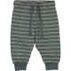 Pantaloni de trening verzi cu dungi crem