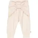 Pantaloni confortabili cu fundă, roz deschis