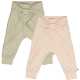 Set 2 pantaloni cu fundiță, roz deschis și verde prăfuit