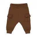 Pantaloni cargo din bumbac, maro închis
