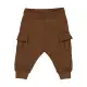 Pantaloni cargo din bumbac, maro închis