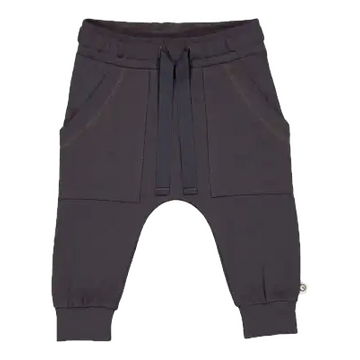 Pantaloni comozi cu buzunare mari, mystery blue