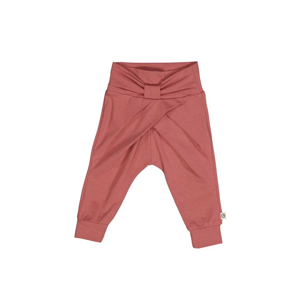 Pantaloni cu fundiță, roz inchis