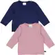 Set 2 bluze cu mânecă lungă, roz închis și bleumarin