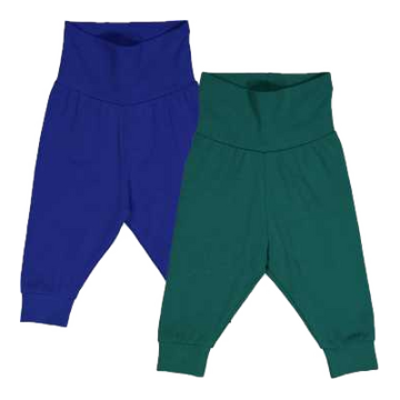 Set pantaloni comozi, albastru intens și verde