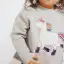 Bluza cu imprimeu unicorn, gri deschis