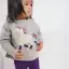 Bluza cu imprimeu unicorn, gri deschis