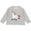 Bluza cu imprimeu unicorn, gri deschis