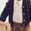 Cardigan tricotat, mystery blue