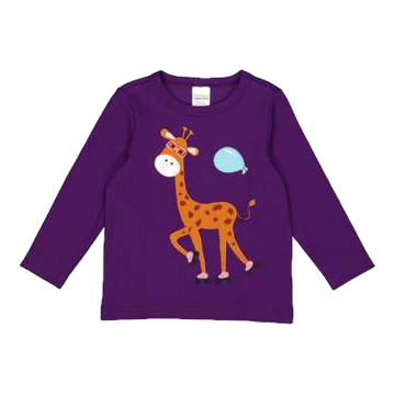Bluză cu imprimeu girafă, mov