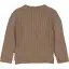 Cardigan tricotat rib, maro închis