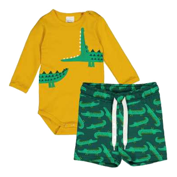 Set Croco format din body și pantaloni scurți