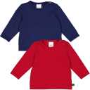 Set 2 bluze cu mânecă lungă, roșie și bleumarin