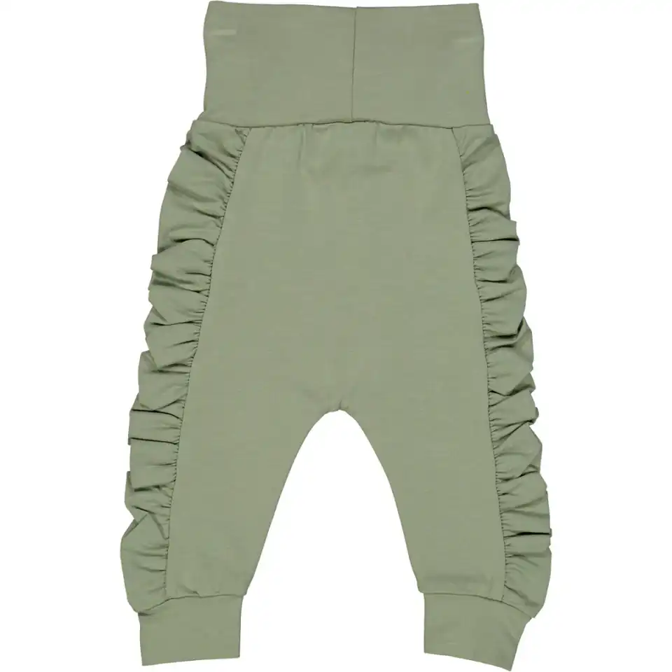Pantaloni Cozy me gather, verde prafuit