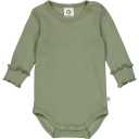 Body rib verde cu mânecă lungă Cozy me