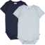 Set 2 body-uri cu mânecă scurtă Cozy me – bleumarin & bleu