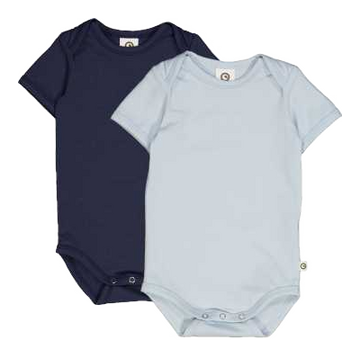 Set 2 body-uri cu mânecă scurtă Cozy me – bleumarin & bleu
