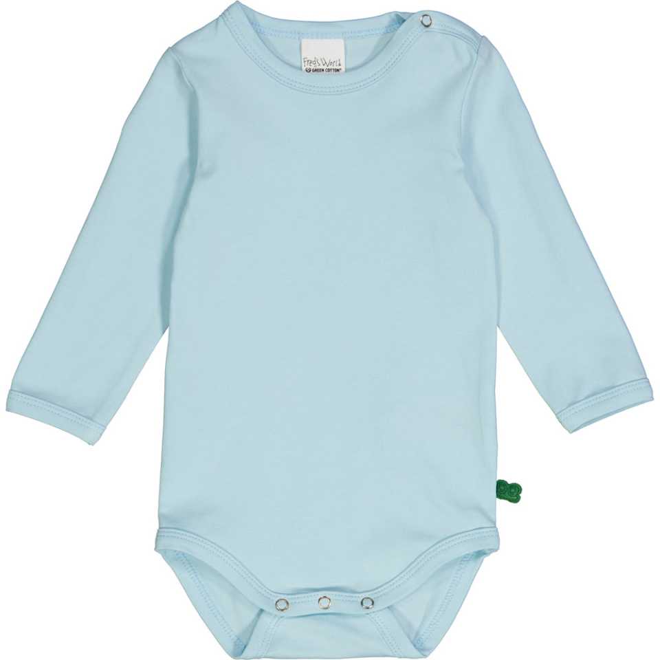 Set 3 body-uri cu mânecă lungă – aqua, alb și galben intens