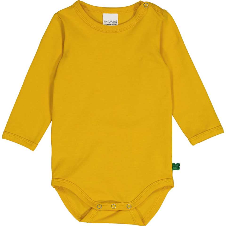 Set 3 body-uri cu mânecă lungă – aqua, alb și galben intens