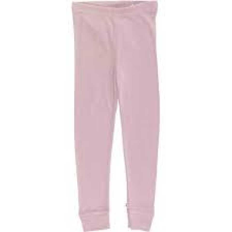 Colanți roz pal din lână organică și mătase pentru copii