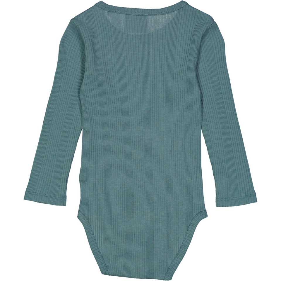 Body cu mânecă lungă din bumbac rib – club blue
