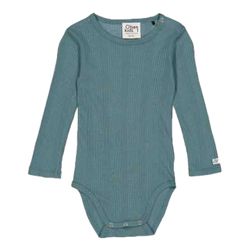 Body cu mânecă lungă din bumbac rib – club blue