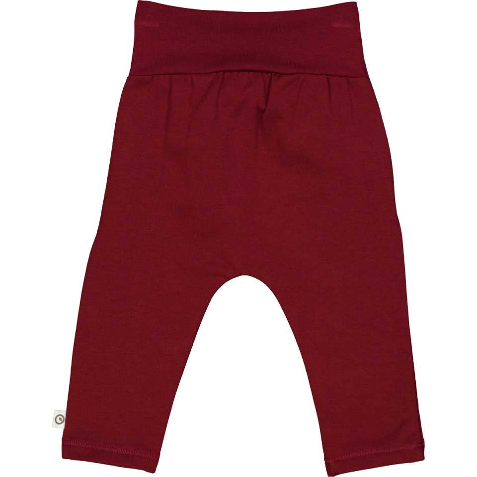 Pantaloni comozi din bumbac grosuț – vișiniu cabernet