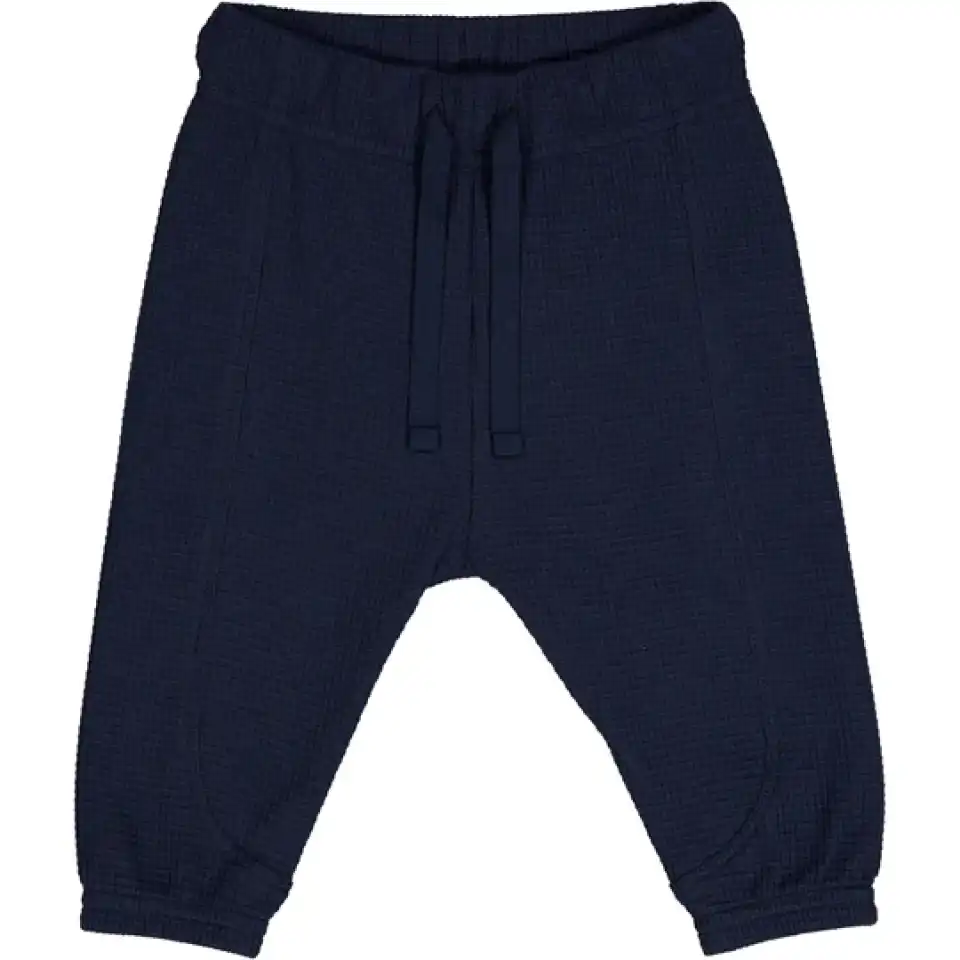 Pantaloni waffle – albastru închis