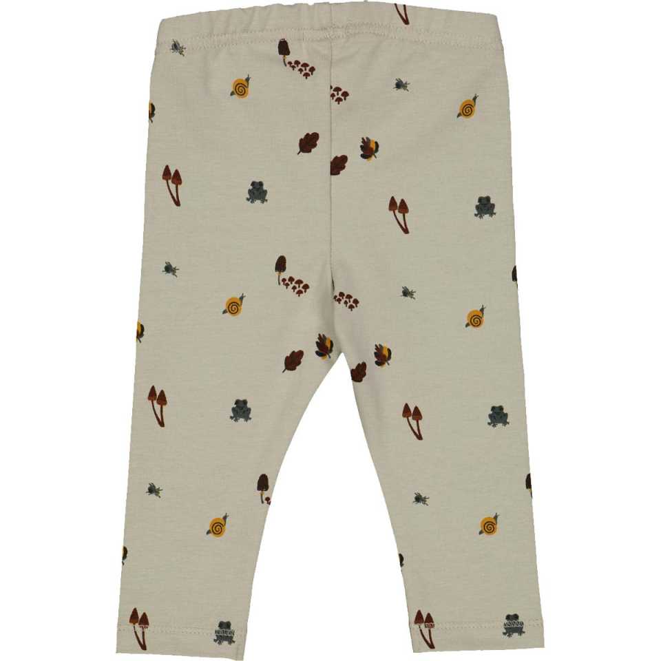 Colanți verde pal cu imprimeu pădure