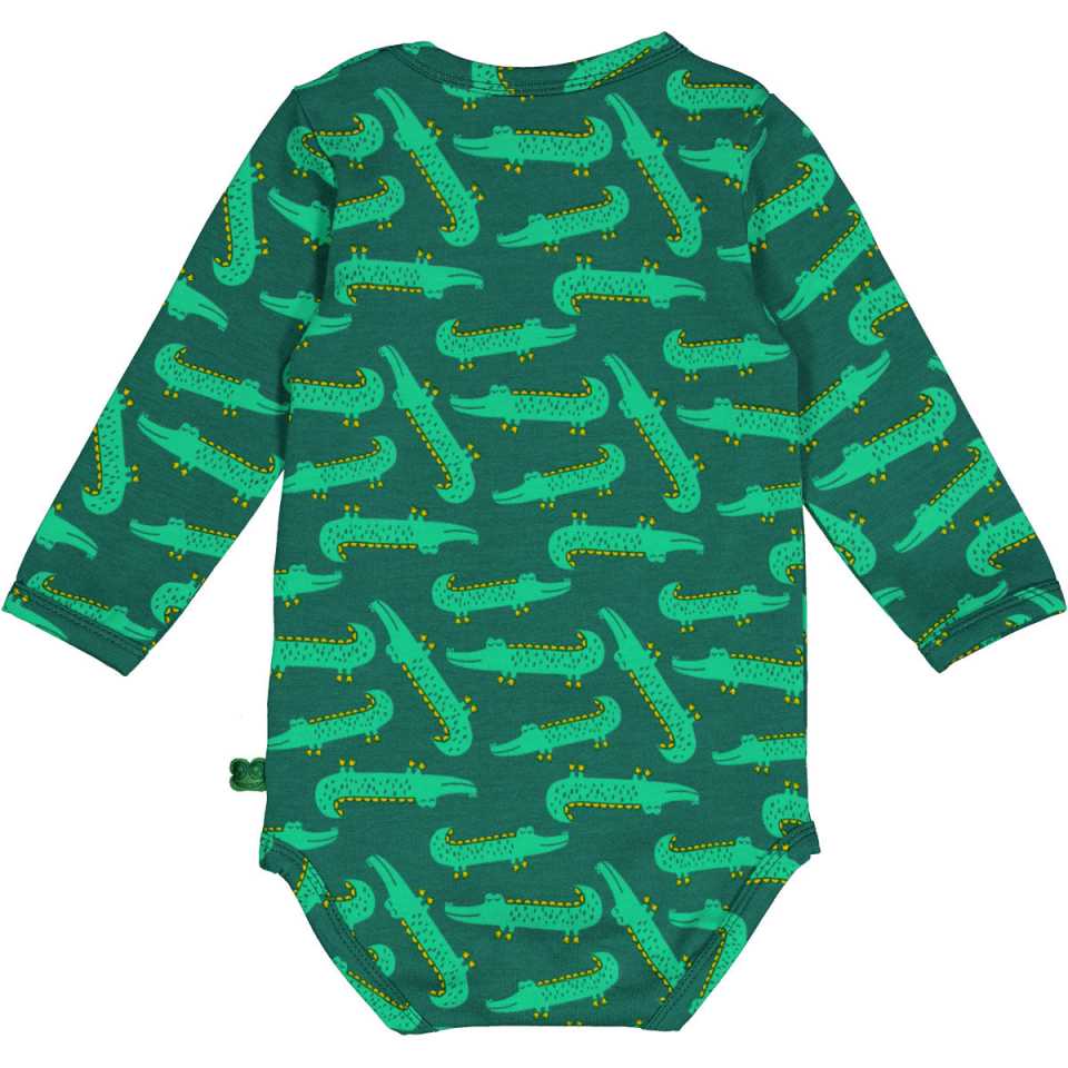 Body verde cu imprimeu crocodili