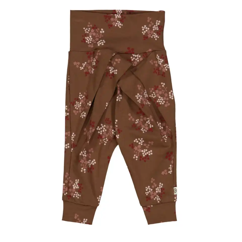 Pantaloni maro Flora pentru bebeluși