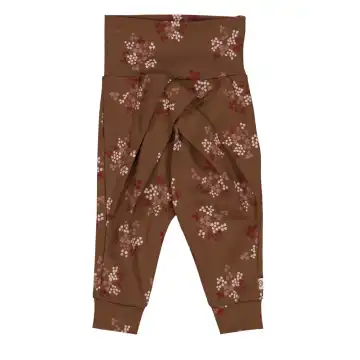 Pantaloni maro Flora pentru bebeluși