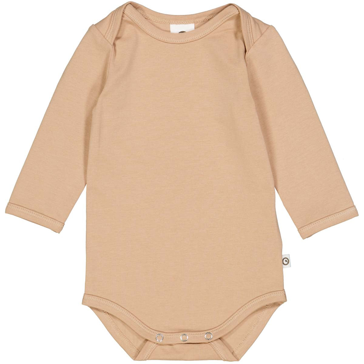 Body simplu, bej, cu mânecă lungă