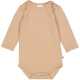 Body simplu, bej, cu mânecă lungă